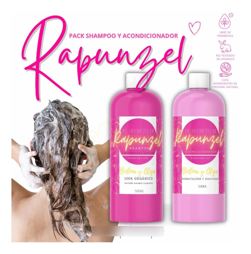 Shampoo Y Acondicionador Sos Rapunzel - Repara, Fortalece