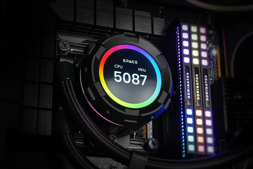 Enfriador Líquido Cpu Sl240 Con Pantalla Lcd Personalizable
