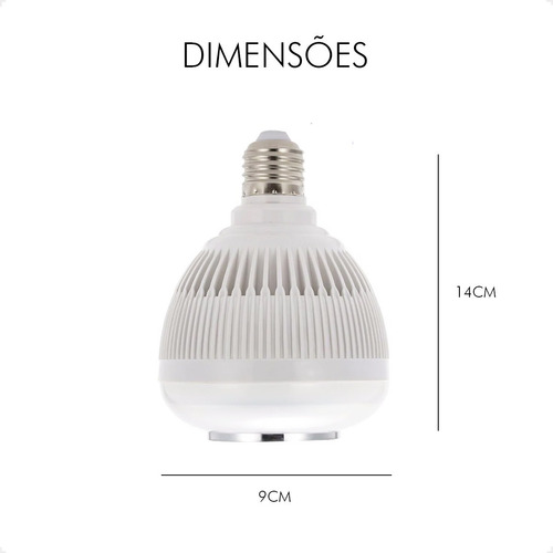 Imagem 5 de 6 de Lâmpada Bluetooth Com Led Rgb Música + Controle Remoto