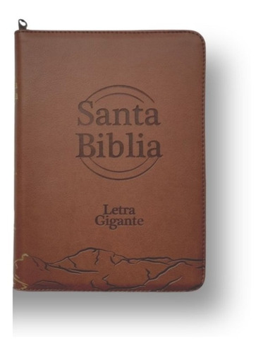Imagen 2 de 9 de Biblia Letra Gigante Rvr1960 Imitación Café, Cierre E Índice
