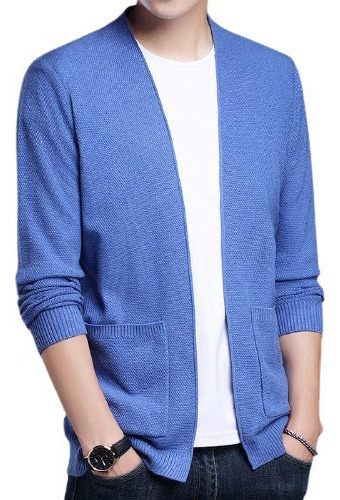 Suéter Con Cuello En V For Hombre Chaqueta De Punto Casual