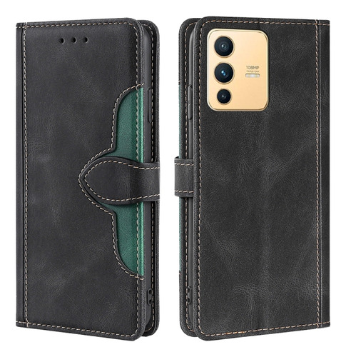 Funda De Poliuretano Stitching Skin Feel Para Vivo S12 5g/v2