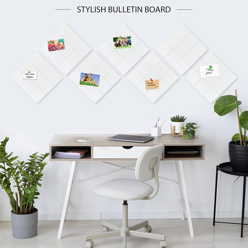 Tablero De Anuncios De Fieltro De 12 X 12 X 3/8 Pulgada...