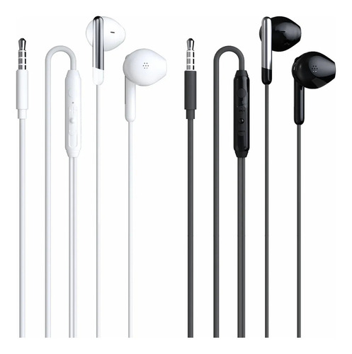 2 Piezas Audífonos Manos Libres Alámbrico In-ear Mvpsmart Xk102 Auriculares Baratos