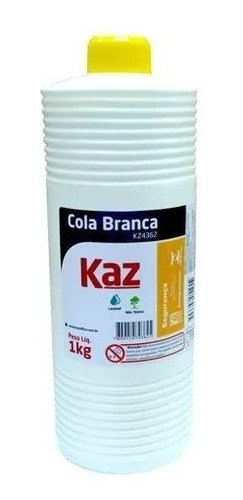Cola Branca 1kg Litro Liquida Kaz Caixa 6 Unidades
