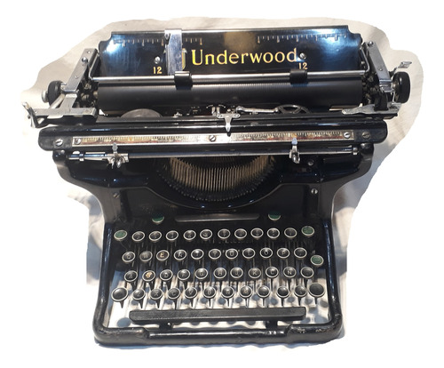 Maquina De Escribir Antigua Underwood 12 Funciona Con Tinta 