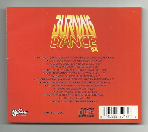 Cd Burning Dance 94 - Open The Door ( Importado Usa) - Novo