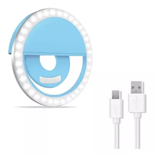 Aro De Luz Led Recargable Con Clip Para Selfies