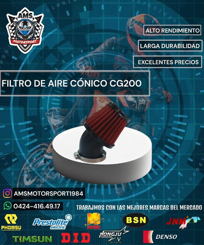 Filtro De Aire Conico Cg200