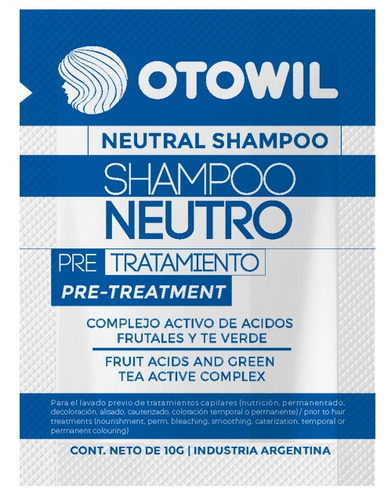 Shampoo Neutro Pre Tratamiento X10gr Otowil