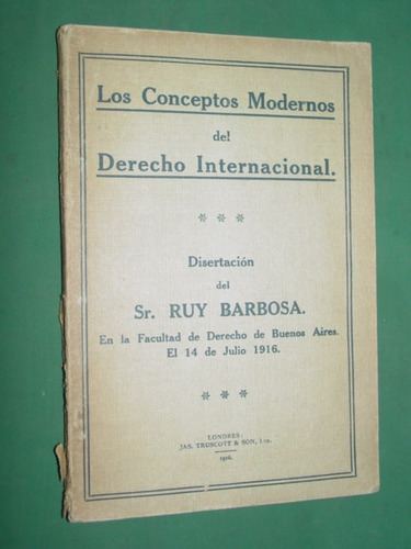 Libro Conceptos Derecho Internacional Ruy Barbosa 1916