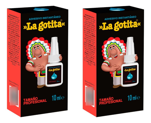 Pack X 2 La Gotita Uso Profesional Adhesivo Instantáneo 10ml