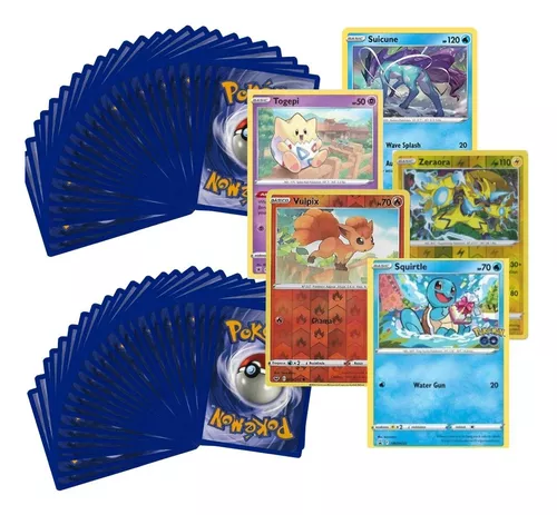 Lote 50 Cartinhas Pokémon Com Lendárias, Raras E Brilhantes!