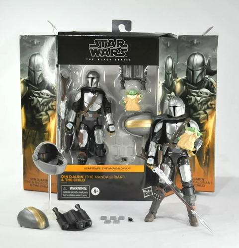 Boneco Mando Mandalorian Baby Yoda Star Wars Completo 