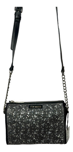 Steve Madden Original Bolsa De Dama Color Negro Con Pedrería