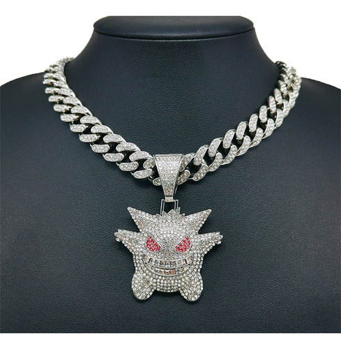 Cubana Cadena 50cm Hiphop Collares Diamantes De Monstruo