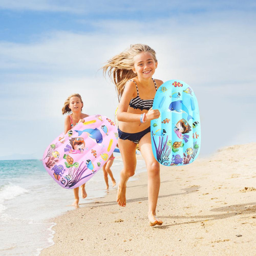 Kids Inflatable Surfboard Summer Outdoor Handles Portable