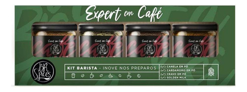 Kit Barista Café Canela Cardamomo Cravo Golden 4un