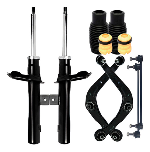 Par Amortecedor Kit Dianteiro Bandeja Bieleta 206 207