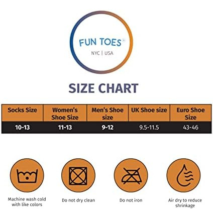 Fun Toes 80 % Lana Merino Calcetines Para Botas, Calcetines