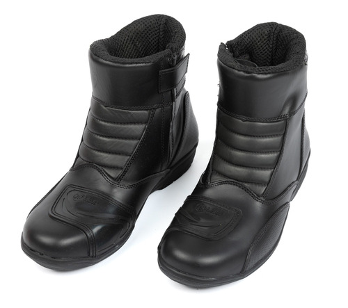 Bota Moto Con Preteccion Urbana W2 Cuero Negro 79moto