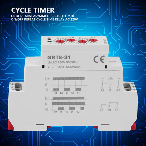 Relé De Tiempo De Ciclo Grt8-s1 Mini Temporizador .