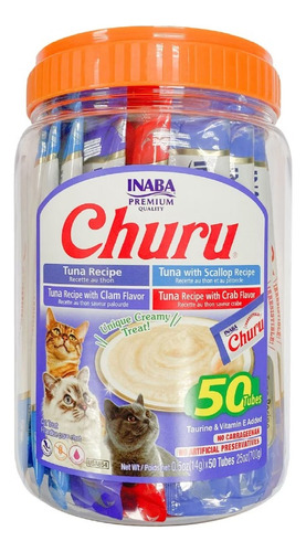 Inaba Churu Premios Para Gato, Mix De Recetas, Bote Con 50pz