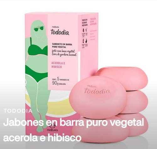 Natura Tododia Jabones En Barra Acerola E Hibisco 