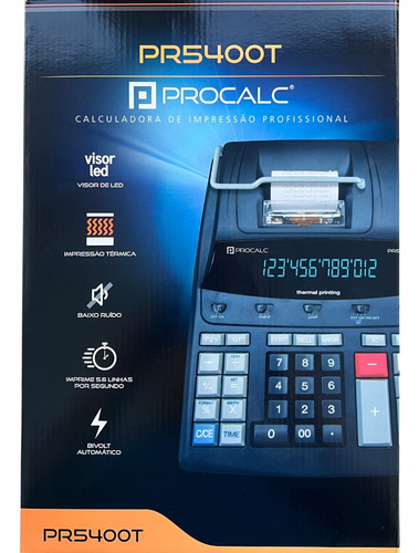 Calculadora De Mesa Impressão Térmica Pr5400t Bivolt-procalc