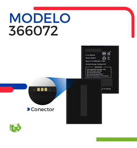 Batería Pila Compatible Con Verykool 366072 2000mah