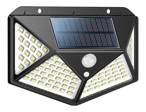 Luminária Solar 100 Leds Com Sensor Presença Movimento