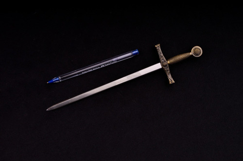 Imagen 2 de 10 de Espada Mini Abre Cartas Medieval Cuchillo Espadin Excalibur