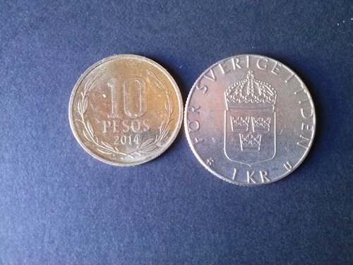 Moneda Suecia 1 Krone 1981 Níquel (c44)