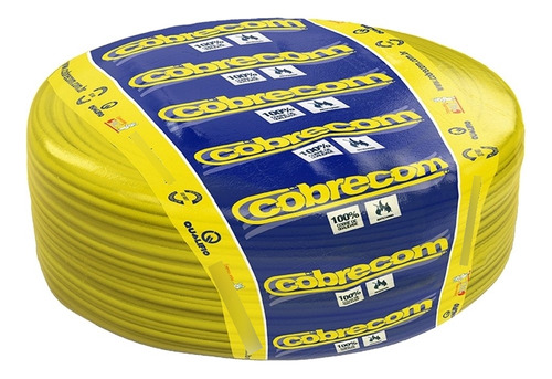 Cabo Flexível Cobrecom 4mmx100m Rolo 750v Amarelo