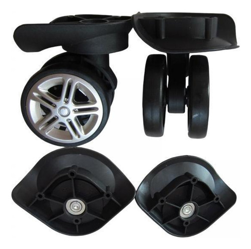 4 X 58mm Luggage Replacement Wheels Double Row Wheel For