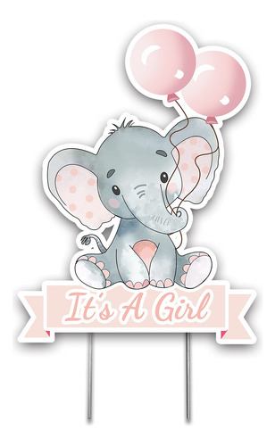 Mirabuy Letrero Elefante Rosa Globo It's Girl Para Baby