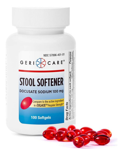 Ablandador De Heces De Sodio De Docusate 100 Mg Estimulante
