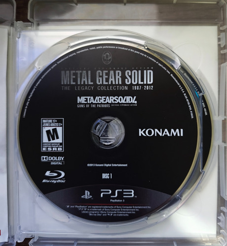 Metal Gear Solid: La Colección Legacy - Ps3 Completo (Usado)