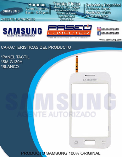 Tactil Sm-g130h Blanco Agente Autorizado Samsung