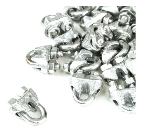 100 chapado Zinc Galvanizado Cuerda Alambre Clip Abrazadera