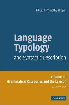 Language Typology And Syntactic Description: Grammatical ...