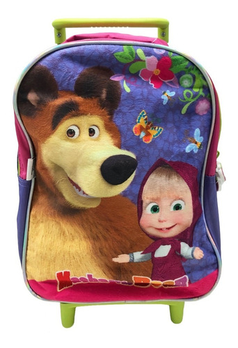 Mochila Con Carro Infantil Masha And The Bear 12 