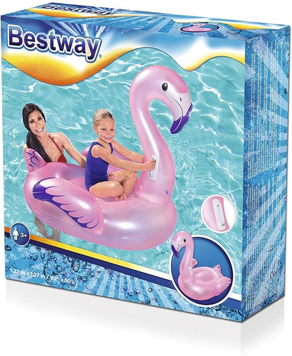 Imagen 4 de 4 de Flotador De Flamingo Inflable 1.27m X 1.27m