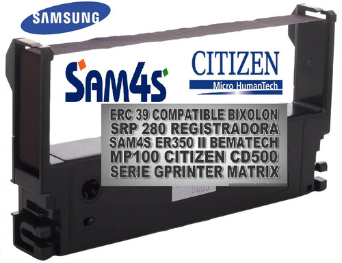 Pack 3 Cintas Epson Erc-39 Compatible Sam4s Bixolon Srp 280 