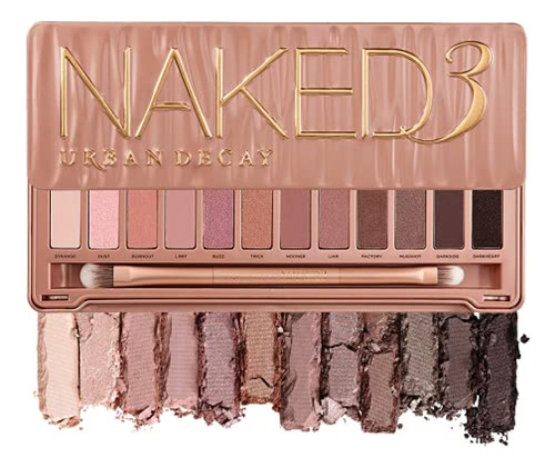 Urban Decay Paleta De Sombras De Ojos Naked3, 12 Tonos Neutr