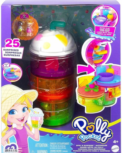 Polly Pocket Gran Hotel Cascada Helado 25 Sorpresas