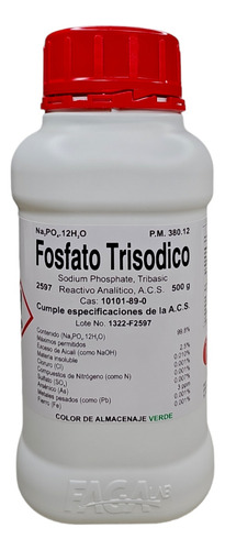 Fosfato Trisódico Dodecahidratado R. A. De 500 G Fagalab