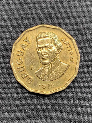 Uruguay 1 Nuevo Peso 1976 Km 69 Moneda Bronce Artigas Kj