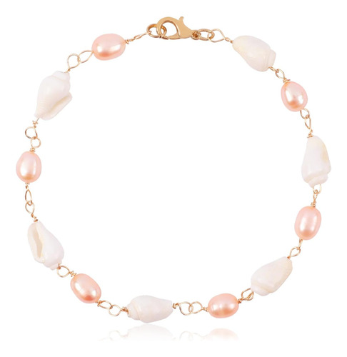 Pulsera De Perlas De Concha De Mar Para Mujer Pulseras De Pe