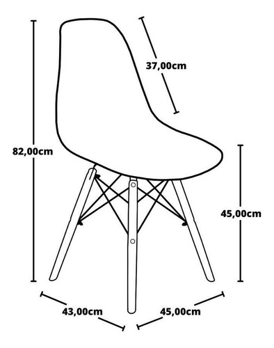 Kit Mesa Jantar Eiffel 90cm Branca + 2 Cadeiras Eames Eiffel Cor Preto
